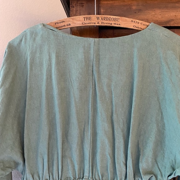 Zara Trafaluc Green Button Up Blouse - Picture 9 of 11